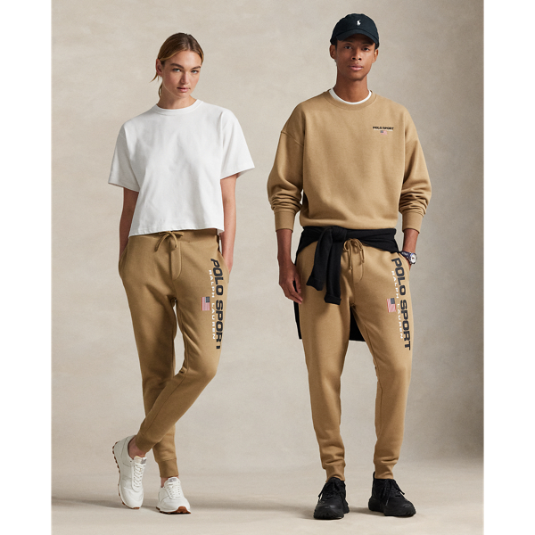 Our iconic Polo Sport logo adds throwback style to these unisex cotton-blend trousers.