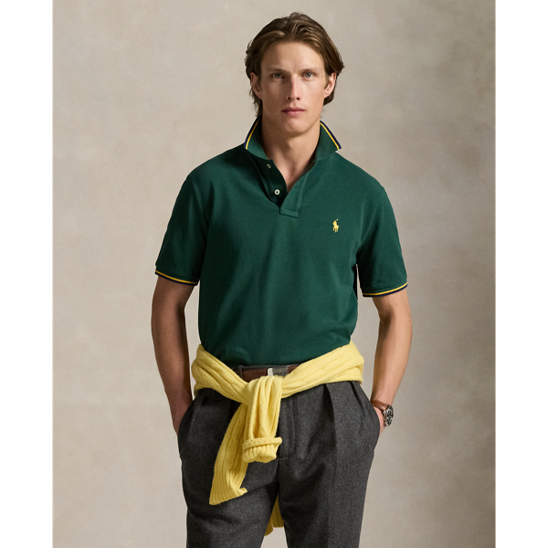Ralph Lauren Classic Fit Mesh Polo Shirt In Green