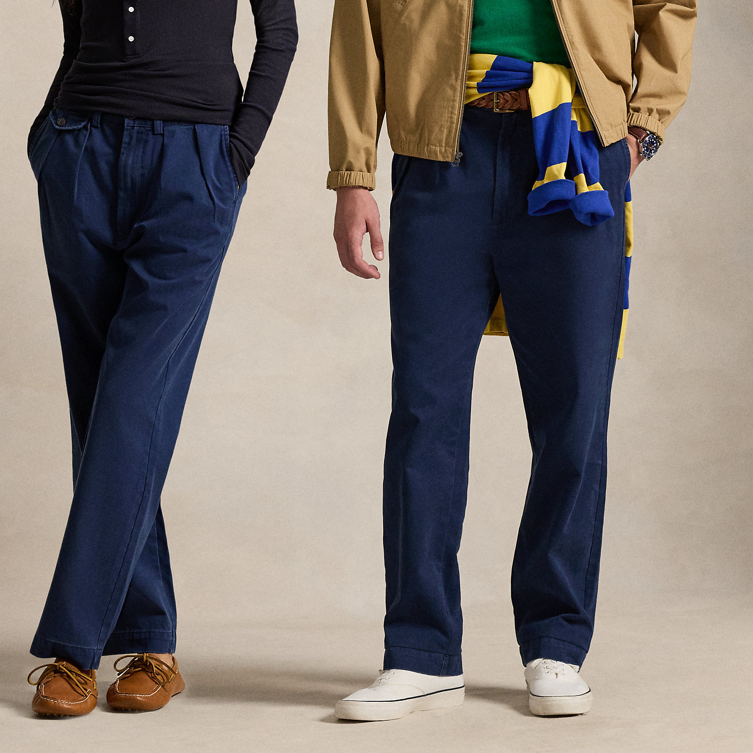 Whitman Relaxed Fit Pleated Trousers