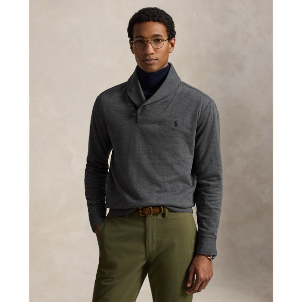 Luxury Jersey Shawl-Collar Pullover
