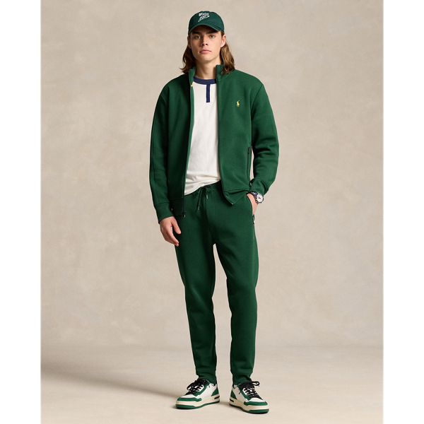 POLO RALPH LAUREN Men's Black String-Hem Jogger Fleece Sweat