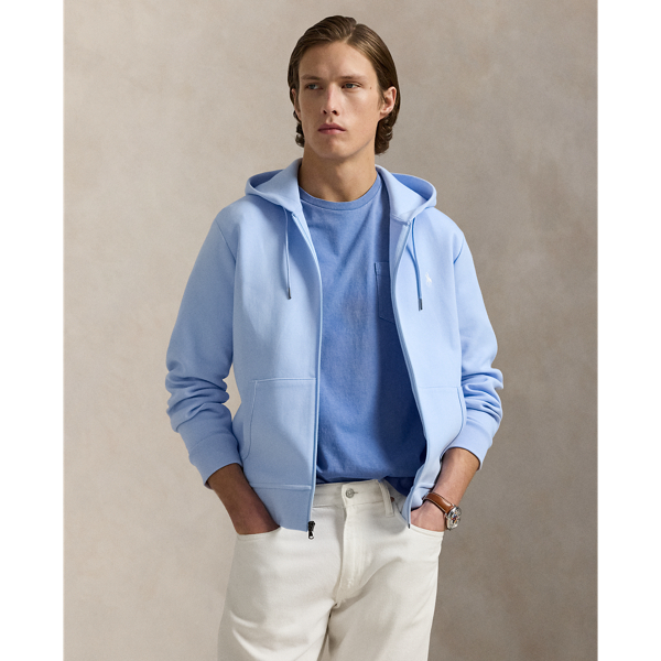 Made from a smooth cotton-blend fabric, this full-zip hoodie is an easy match for joggers or jeans.