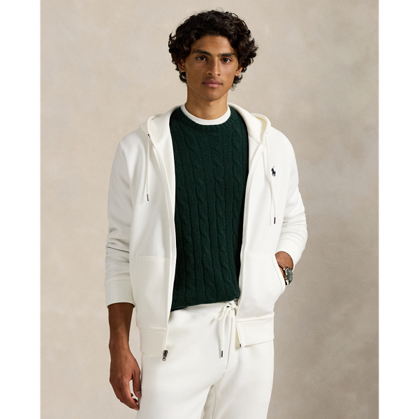 Made from a smooth cotton-blend fabric, this full-zip hoodie is an easy match for joggers or jeans.