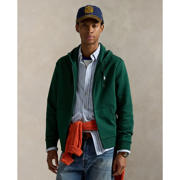 Made from a smooth cotton-blend fabric, this full-zip hoodie is an easy match for joggers or jeans.