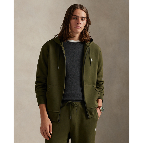 Made from a smooth cotton-blend fabric, this full-zip hoodie is an easy match for joggers or jeans.