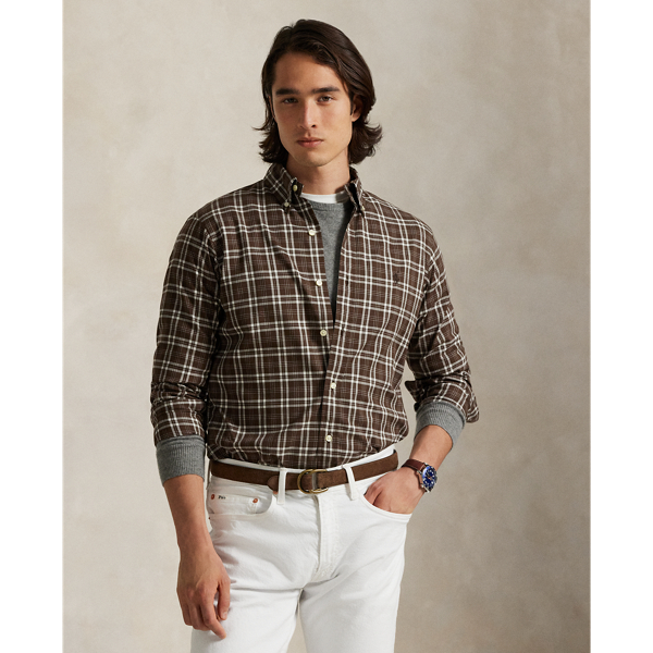 Ralph Lauren Classic Fit Plaid Twill Shirt In Multi