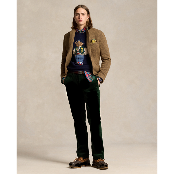 Polo Ralph Lauren Stretch Straight Fit Corduroy Pant In College Green