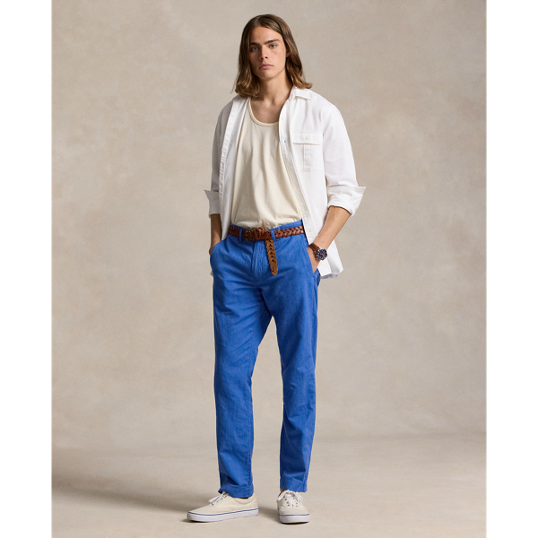 Polo Ralph Lauren Straight Fit Linen-cotton Pant In New Iris Blue