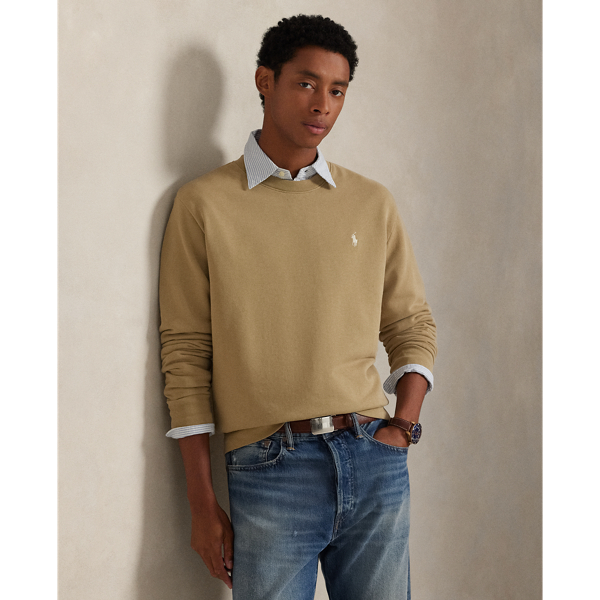 Ralph Lauren Loopback Fleece Sweatshirt In Brown