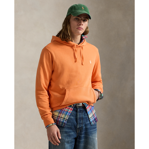 Ralph Lauren Loopback Fleece Hoodie In Orange