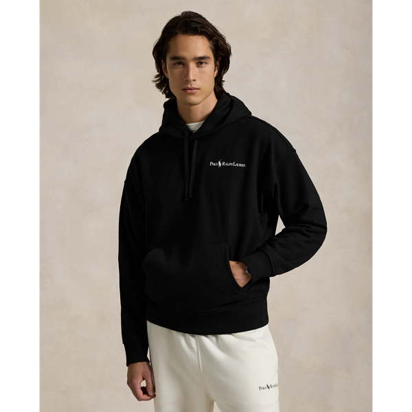 Ralph Lauren Relaxed Fit Logo Fleece Hoodie In Polo Black