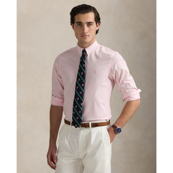 Chemise rayée Slim Fit popeline stretch - Polo Ralph Lauren - Modalova