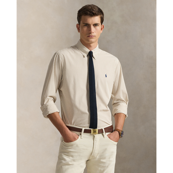 Camicia Ralph Lauren in Popeline Stretch a Righe