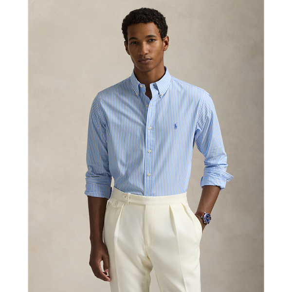 Chemise rayée ajustée popeline stretch - Polo Ralph Lauren - Modalova