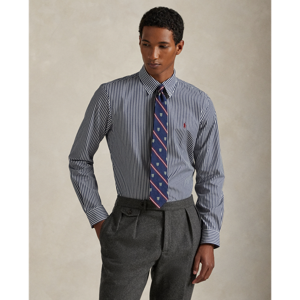 Camicia in popeline stretch a righe Ralph Lauren