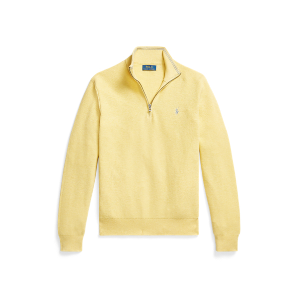 Maglia Piqué in Cotone con Cerniera Ralph Lauren