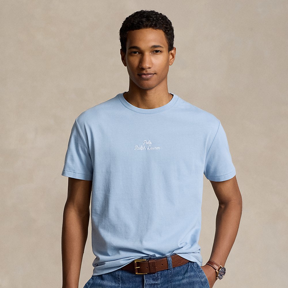 Ralph Lauren Classic Fit Logo Jersey T-shirt In Blue