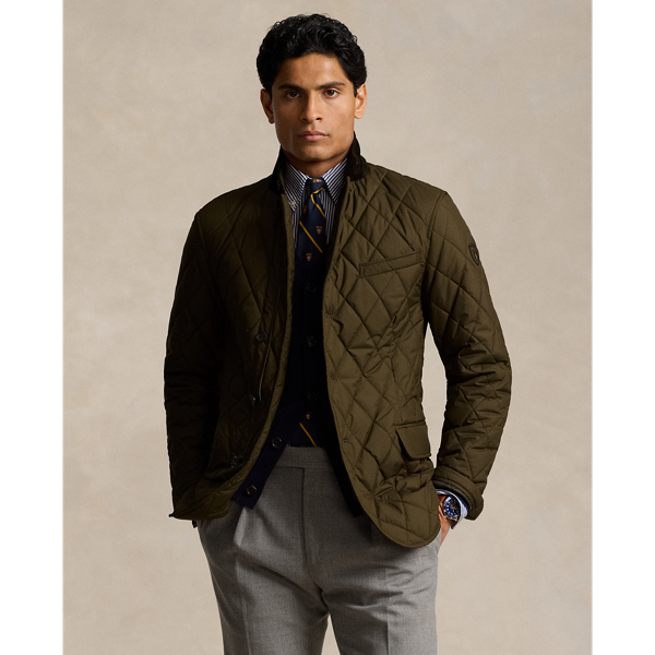 Polo Ralph Lauren Quilted Jacket In Dark Brown