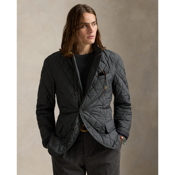Ralph Lauren The Beaton Quilted Jacket In Gray