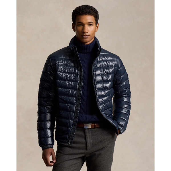 Ralph Lauren Glossed Down Jacket In Collection Navy Glossy