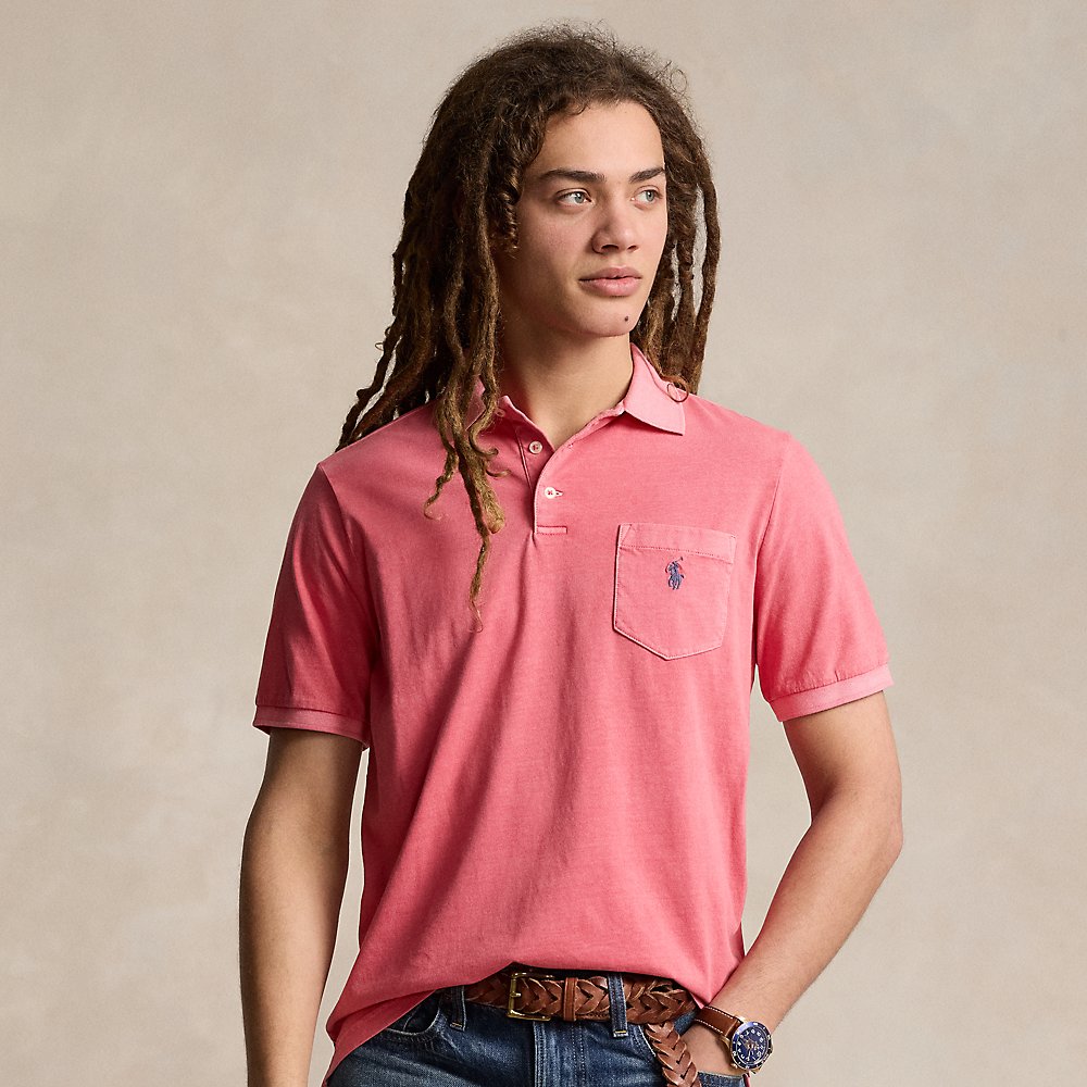 Shop Ralph Lauren Classic Fit Garment-dyed Polo Shirt In Adirondack Berry