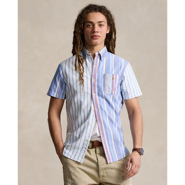Ralph Lauren Classic Fit Striped Oxford Fun Shirt In Stripe Funshirt