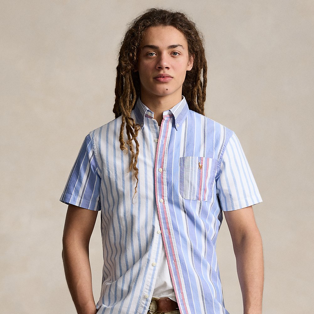 Ralph Lauren Classic Fit Striped Oxford Fun Shirt In Stripe Funshirt