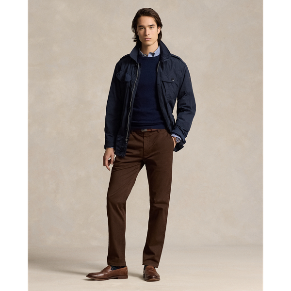 Polo Ralph Lauren Jarrett Stretch Slim Fit Sateen Pant In Dark Brown