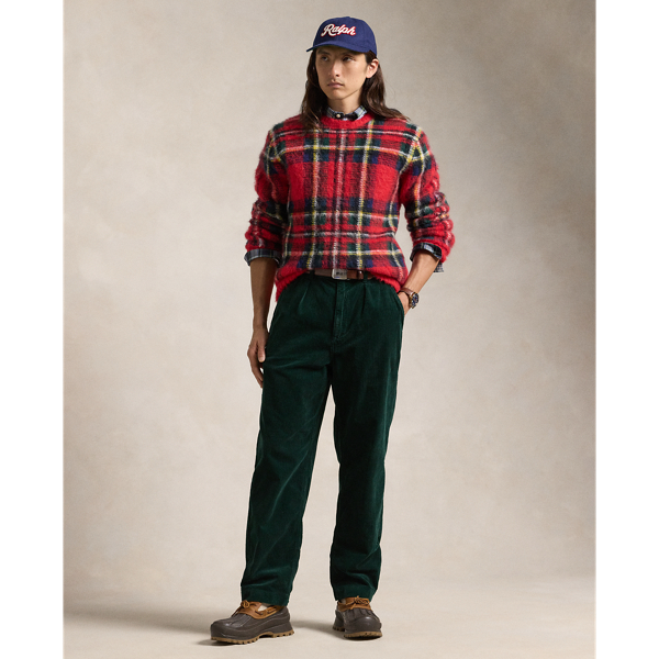 Polo Ralph Lauren Classic Fit Pleated Corduroy Pant In Moss Agate