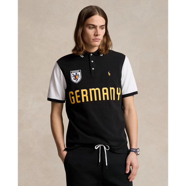 Shop Ralph Lauren Classic Fit Germany Polo Shirt In Polo Black