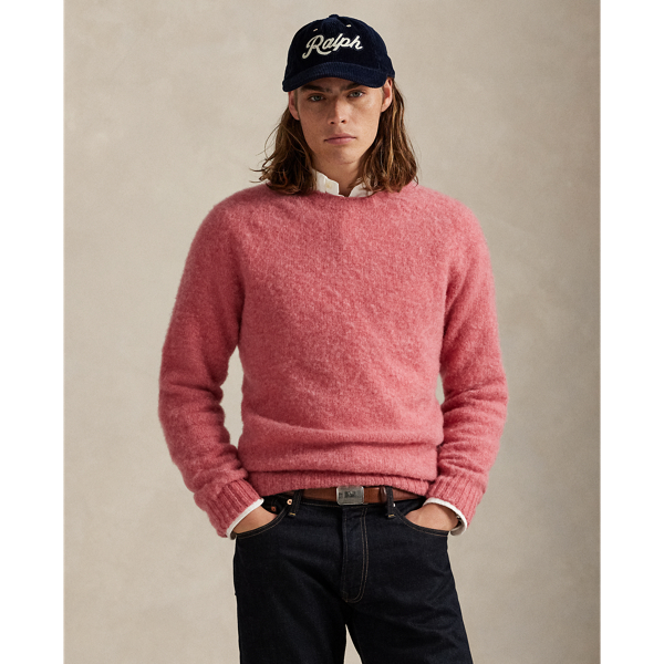 Ralph Lauren Wool Crewneck Sweater In Pink