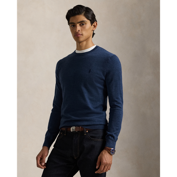 Finished with our signature embroidered Pony, this lightweight jumper is finely knit with wool yarn from Italy that is Machine washable and worsted for a smooth texture.