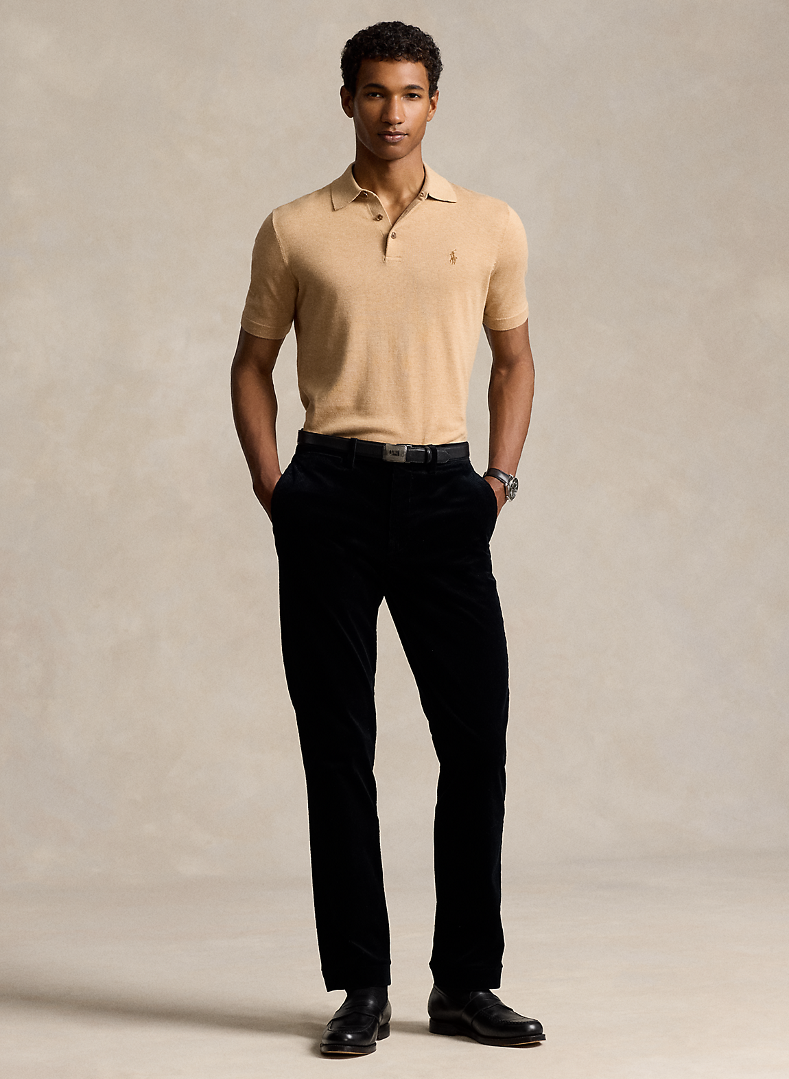 POLO RALPH LAUREN】コットン ポロカラー セーター I (トップス POLO RALPH LAUREN】コットン ポロカラー セーター I (トップス