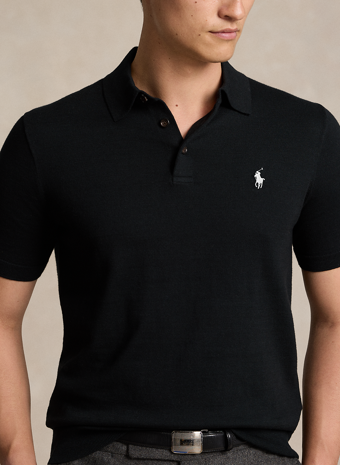 POLO RALPH LAUREN】コットン ポロカラー セーター I (トップス POLO RALPH LAUREN】コットン ポロカラー セーター I (トップス