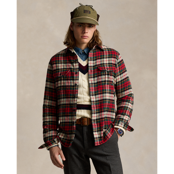 POLO RALPH LAUREN CLASSIC FIT PLAID FLANNEL WORKSHIRT