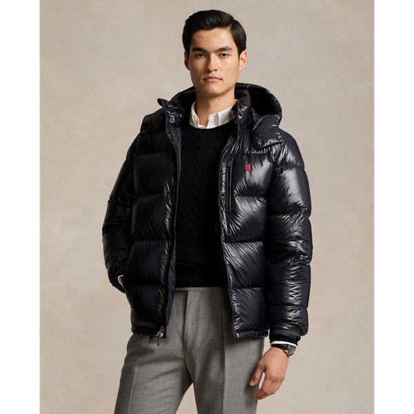 Ralph Lauren The Gorham Glossed Down Jacket In Polo Black Glossy