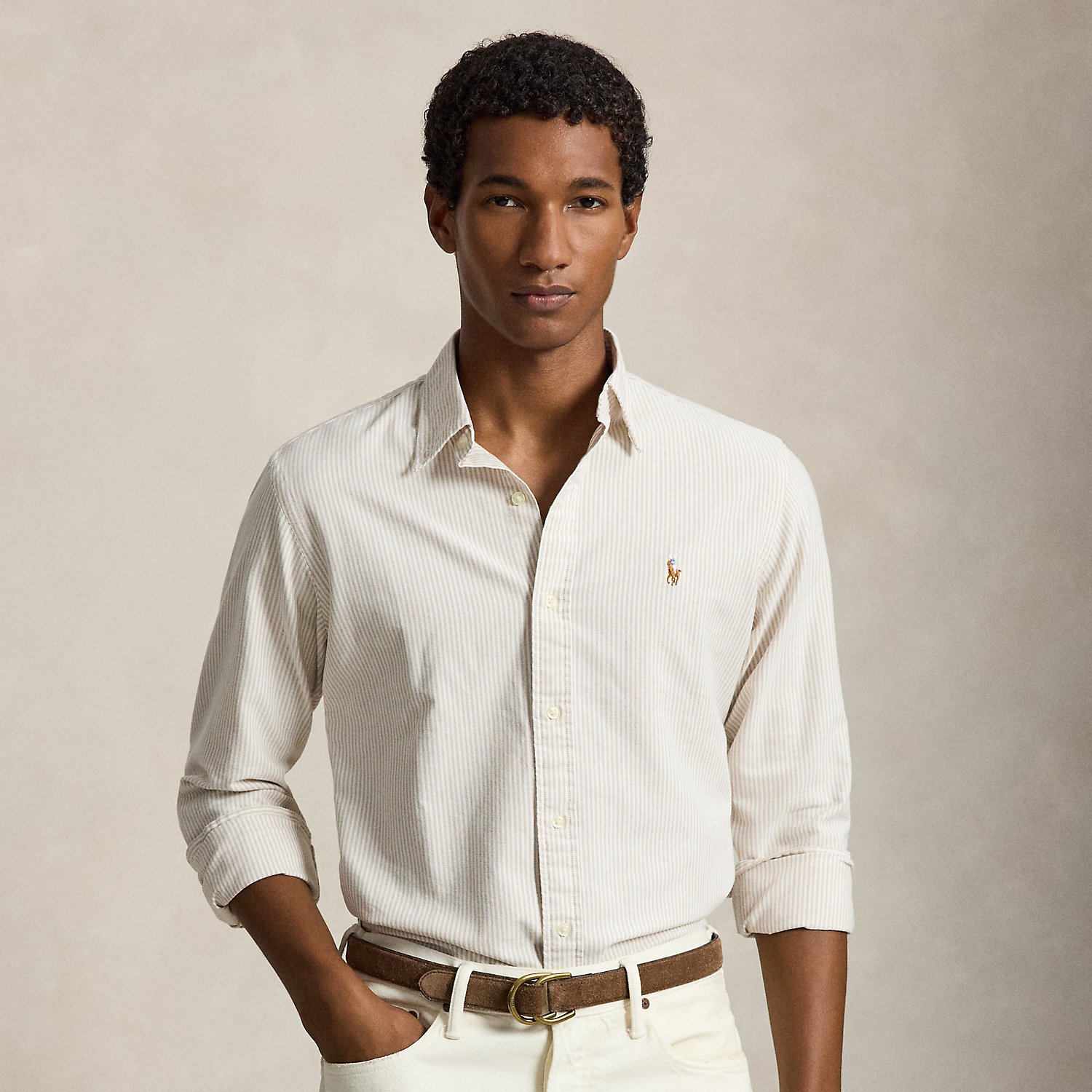 Custom Fit Striped Oxford Shirt