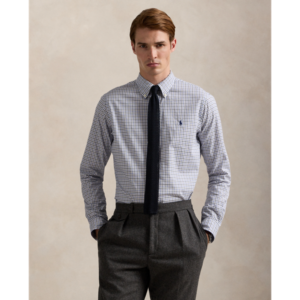 Ralph Lauren Classic Fit Plaid Twill Shirt In Blue
