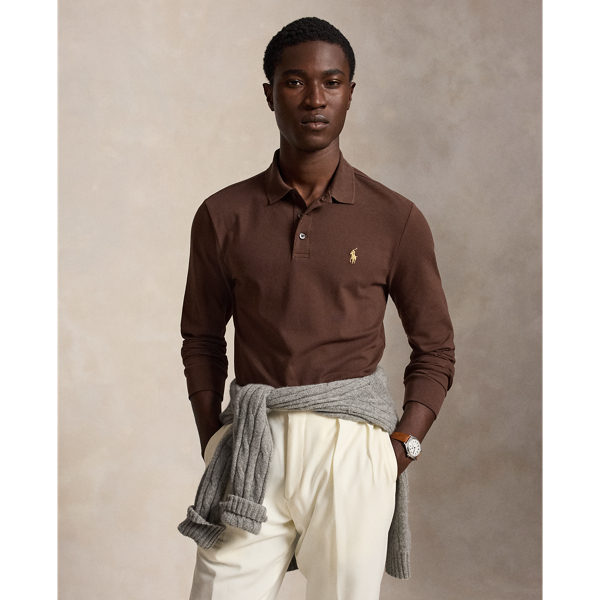 Custom Slim Fit Stretch Mesh Polo Shirt