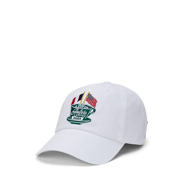 Shop Polo Ralph Lauren Ralph Lauren's Coffee Flag Twill Ball Cap In White