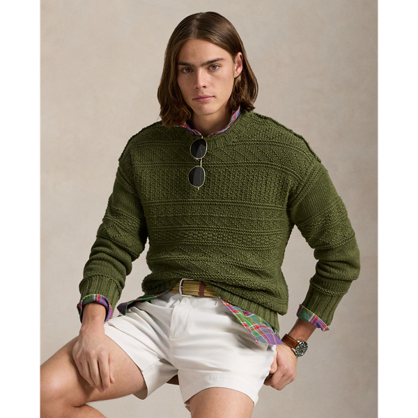 Pull texturé en lin et coton - Polo Ralph Lauren - Modalova