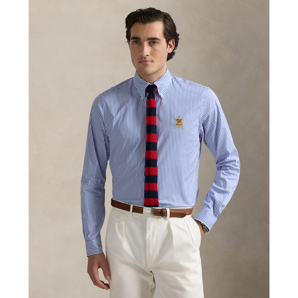 Chemise Custom Fit rayée en popeline - Polo Ralph Lauren - Modalova