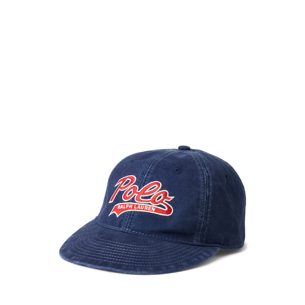 Polo Ralph Lauren Blue Logo Washed Twill Ball Cap In Newport Navy