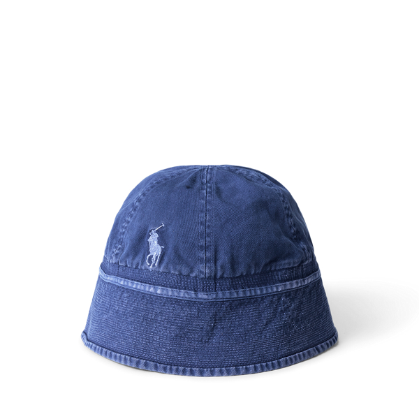 Polo Ralph Lauren Garment-dyed Twill Bucket Hat In Light Navy