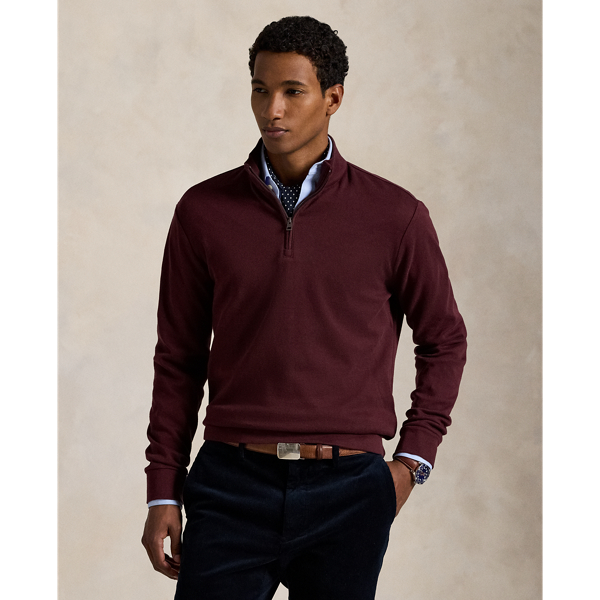 Ralph Lauren Textured Double-knit Pullover In Brown
