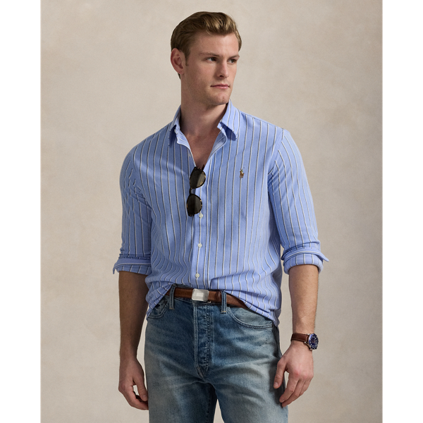 Chemise Oxford en maille de coton rayé - Polo Ralph Lauren - Modalova