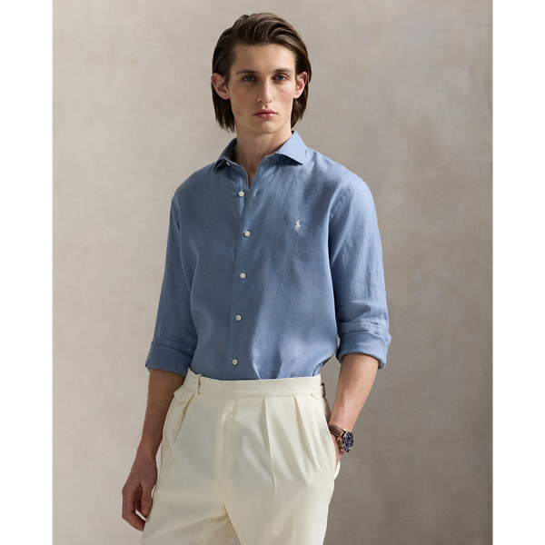 This shirt is crafted from lightweight linen and finished with our signature embroidered Pony for an iconic Polo look.