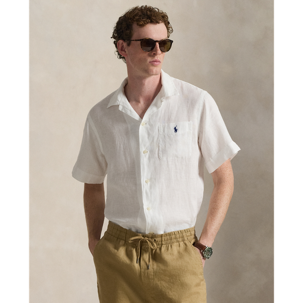 Classic Fit Linen Camp Shirt