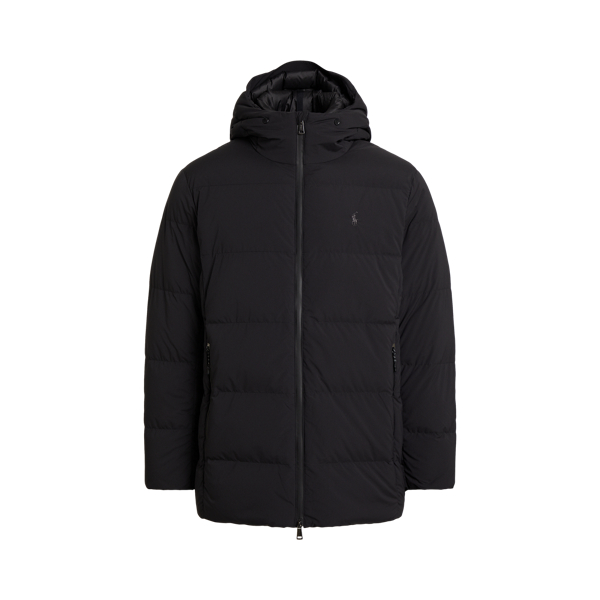 Ralph Lauren Matte Quilted Down Coat In Black