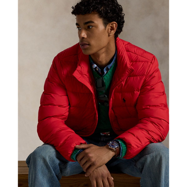 Ralph Lauren The Colden Packable Down Jacket In Red